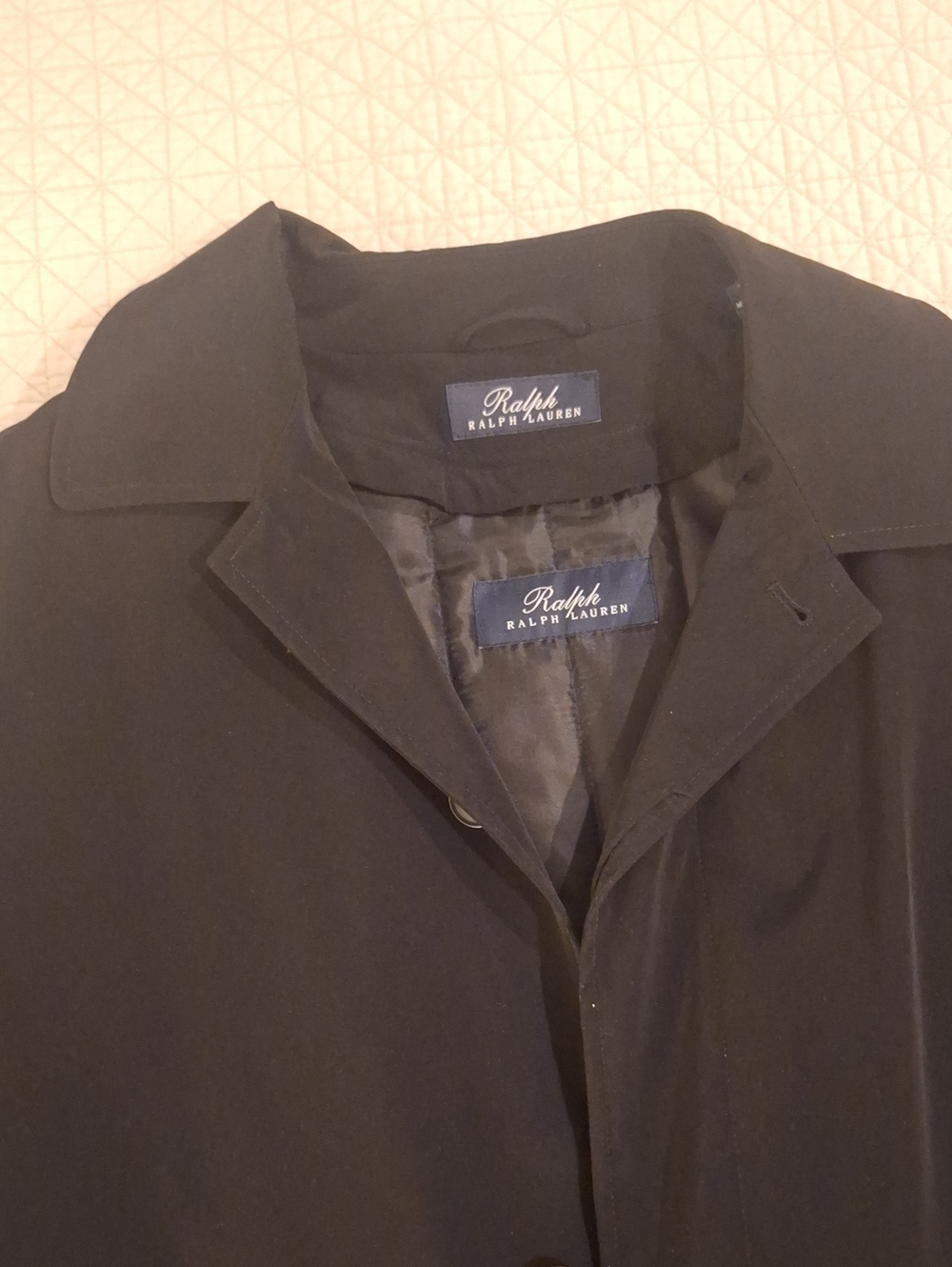 Ralph Lauren Blk Men's Trench All weather Coat w zip out wool lining